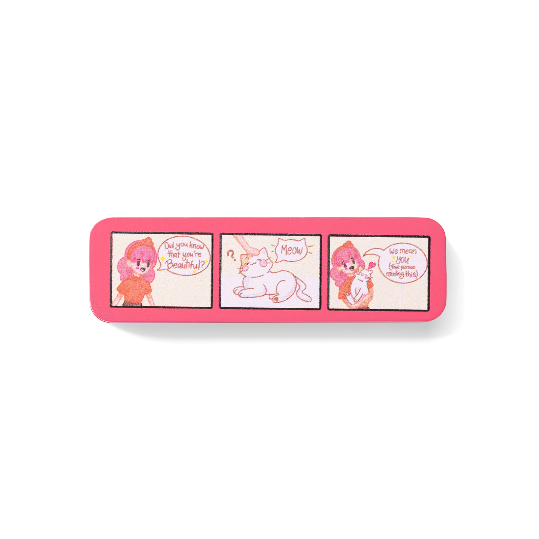 Pink Dododots Bamboo Magnetic Case with Mirror